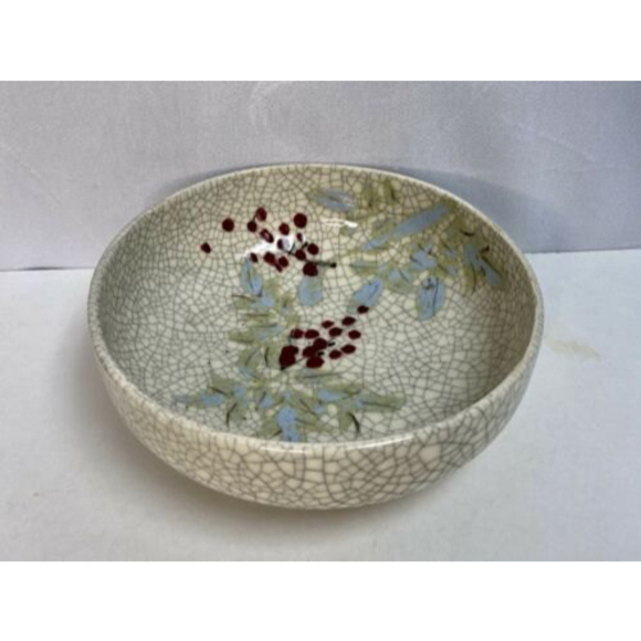 Antique Qing Dynasty Crackle Glaze Hand Painted Pottery‎ Bowl Great Condition! - Picture 5 of 12